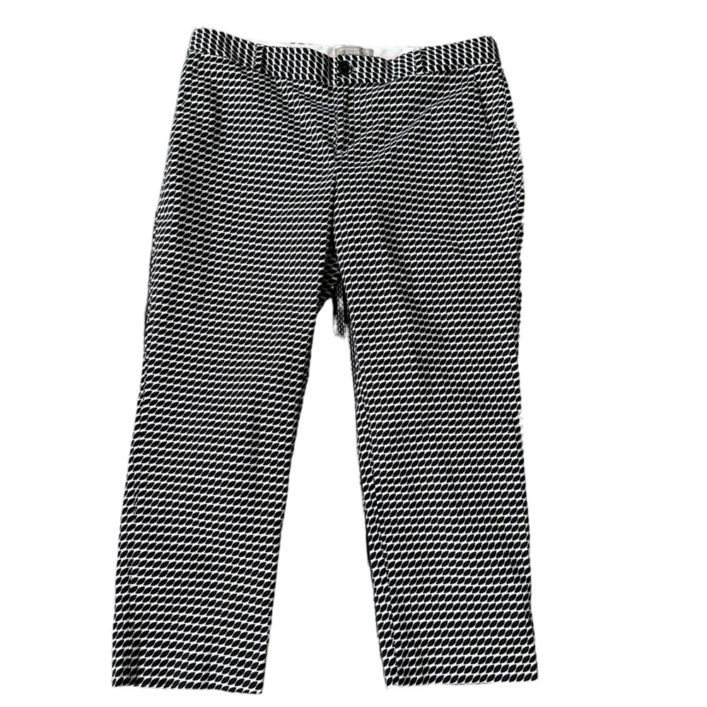 Banana Republic Womens Hampton Pant Black & White Print Size: 14